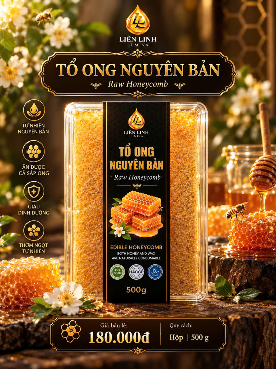 Tổ Ong Nguyên Bản Hộp Quà Tặng 500g